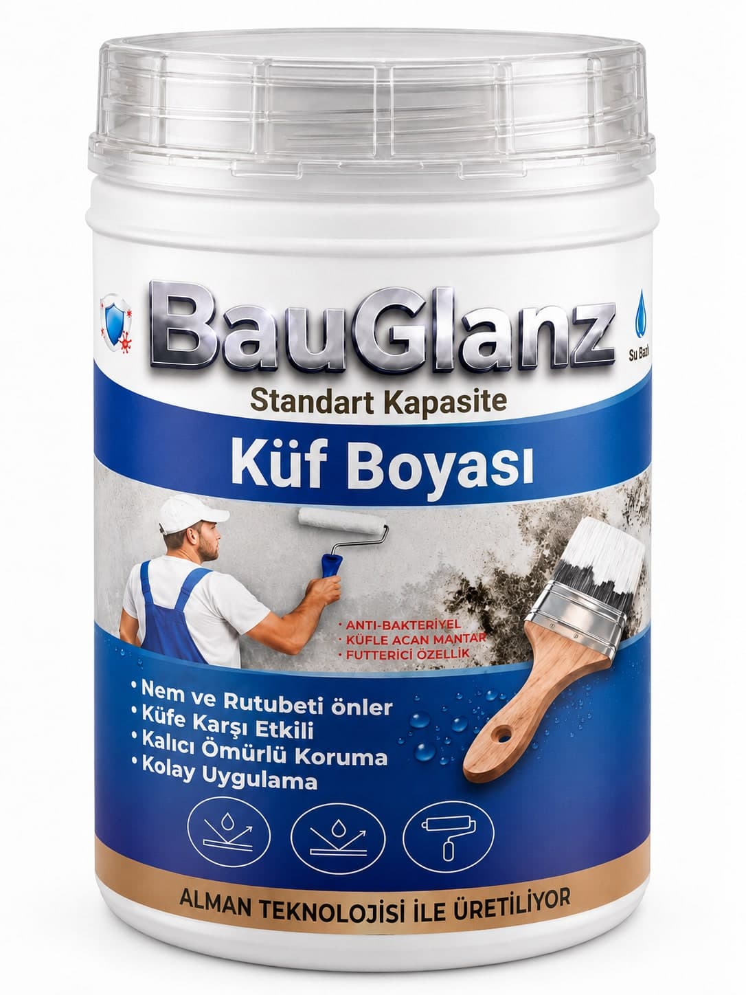 BauGlanz Anti-Mold küf ve rutubet önleyici boya ürün ambalajı